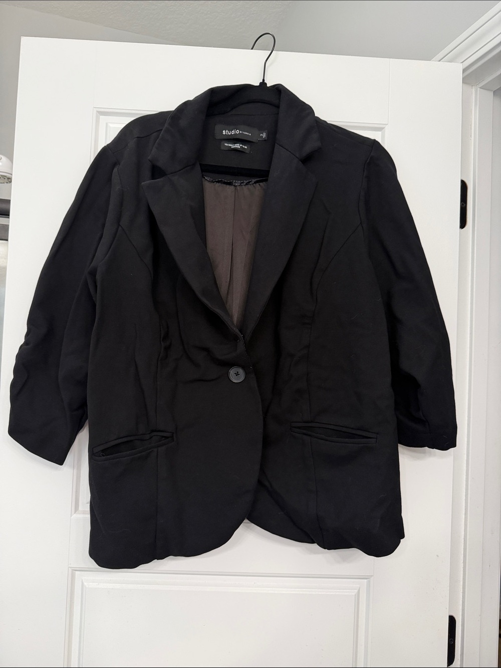 Studio M Black Single-Button Blazer Jacket